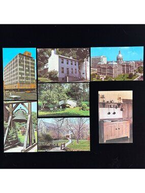 Vintage Postcard Lot Indiana Indianapolis State House Masonic Friendship Garden